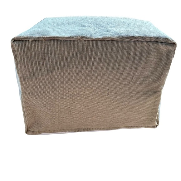 NWOT Striped Tan and White Tote Bag - Picture 4 of 8